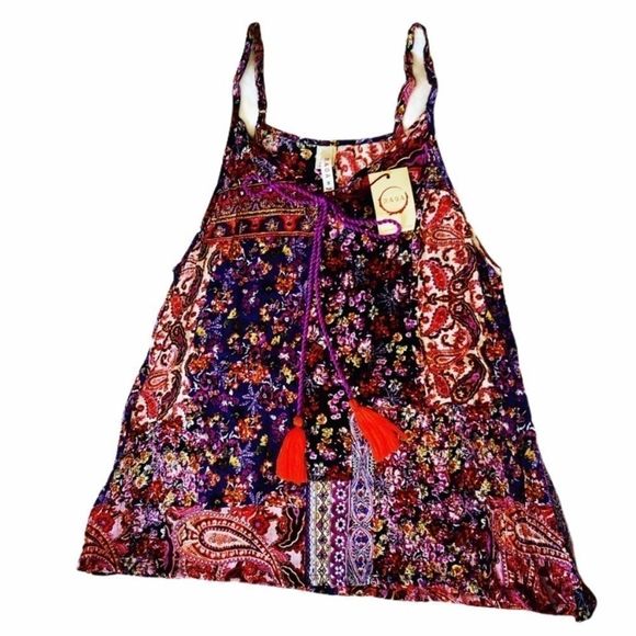 NWT RAGA Boho Paisley Tassel Tank - Picture 5 of 5